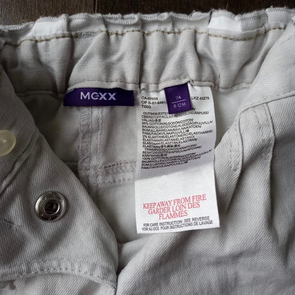 MEXX Light Grey Denim Bow Tie Snap Stretch Jeans - Picture 2 of 3